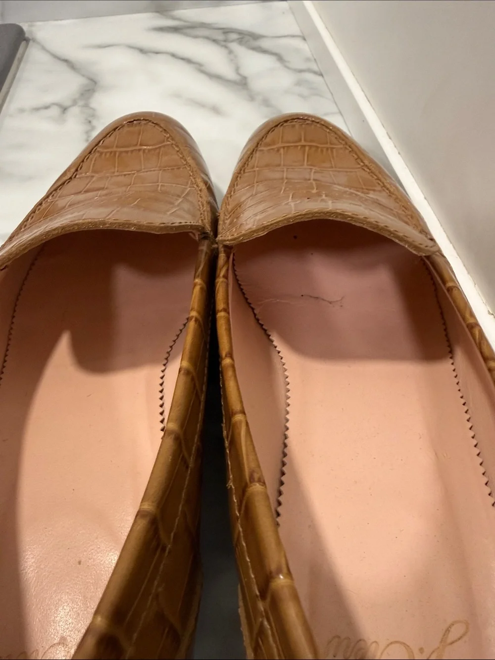 J. Crew Cecile Croc-Embossed Smoking Slipper Women’s size 7.5